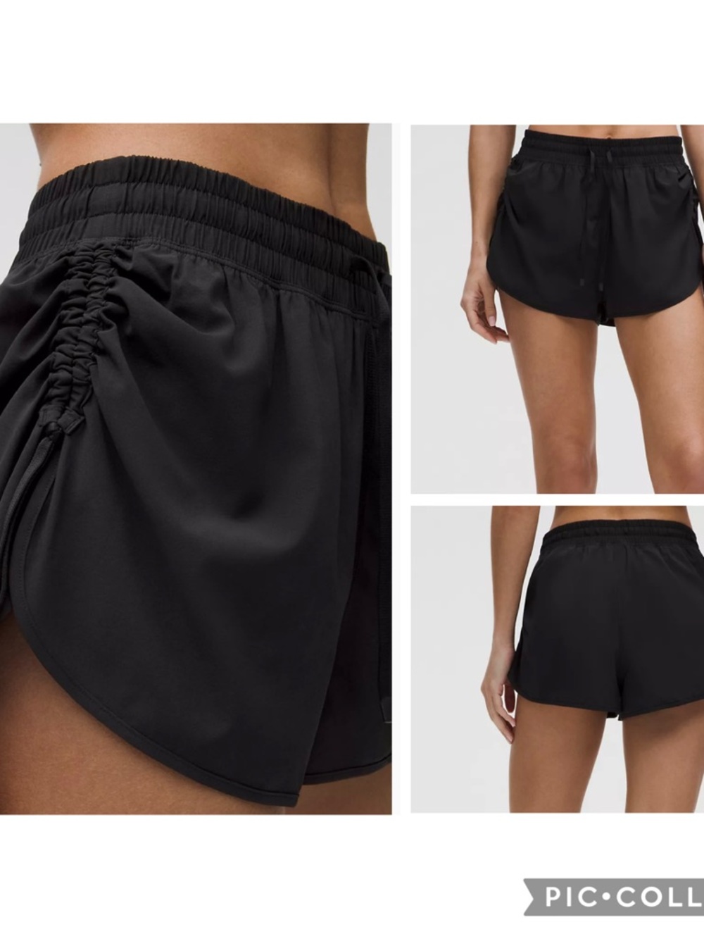Lululemon Black Side Cinch High Rise Lined Shorts Womens size XXS - Picture 8 of 11